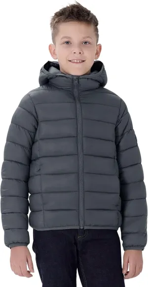 SOLOCOTE Girls Winter Coats Lightweight Water-Resistant Windproof Packable Hooded Down Like Padding Jacket 4-12 Years