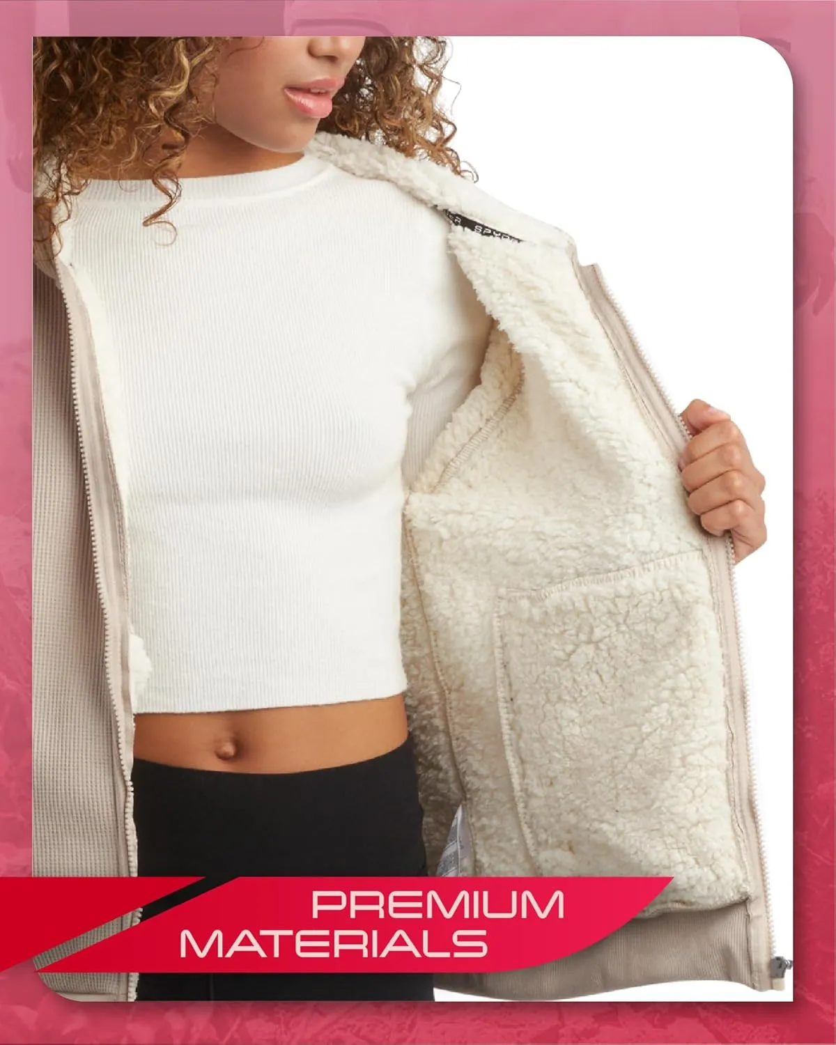 Spyder Women's Sherpa Fleece Jacket - UPF 50  Heavyweight Thermal Waffle Knit Hoodie Sweatshirt with Pockets (Sizes: S-XL)