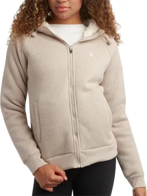Spyder Women's Sherpa Fleece Jacket - UPF 50  Heavyweight Thermal Waffle Knit Hoodie Sweatshirt with Pockets (Sizes: S-XL)