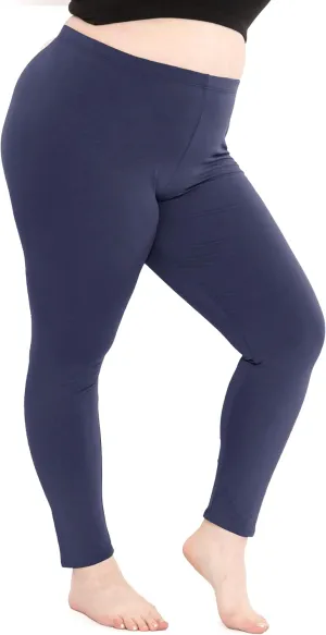 STRETCH IS COMFORT Women's Plus Size Knee & Full Length Cotton Leggings | X-Large - 7X