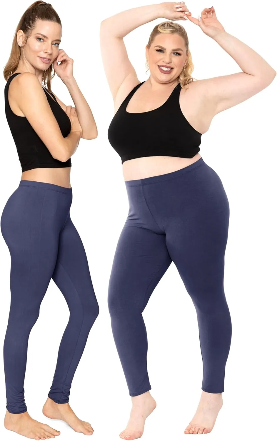 STRETCH IS COMFORT Women's Plus Size Knee & Full Length Cotton Leggings | X-Large - 7X