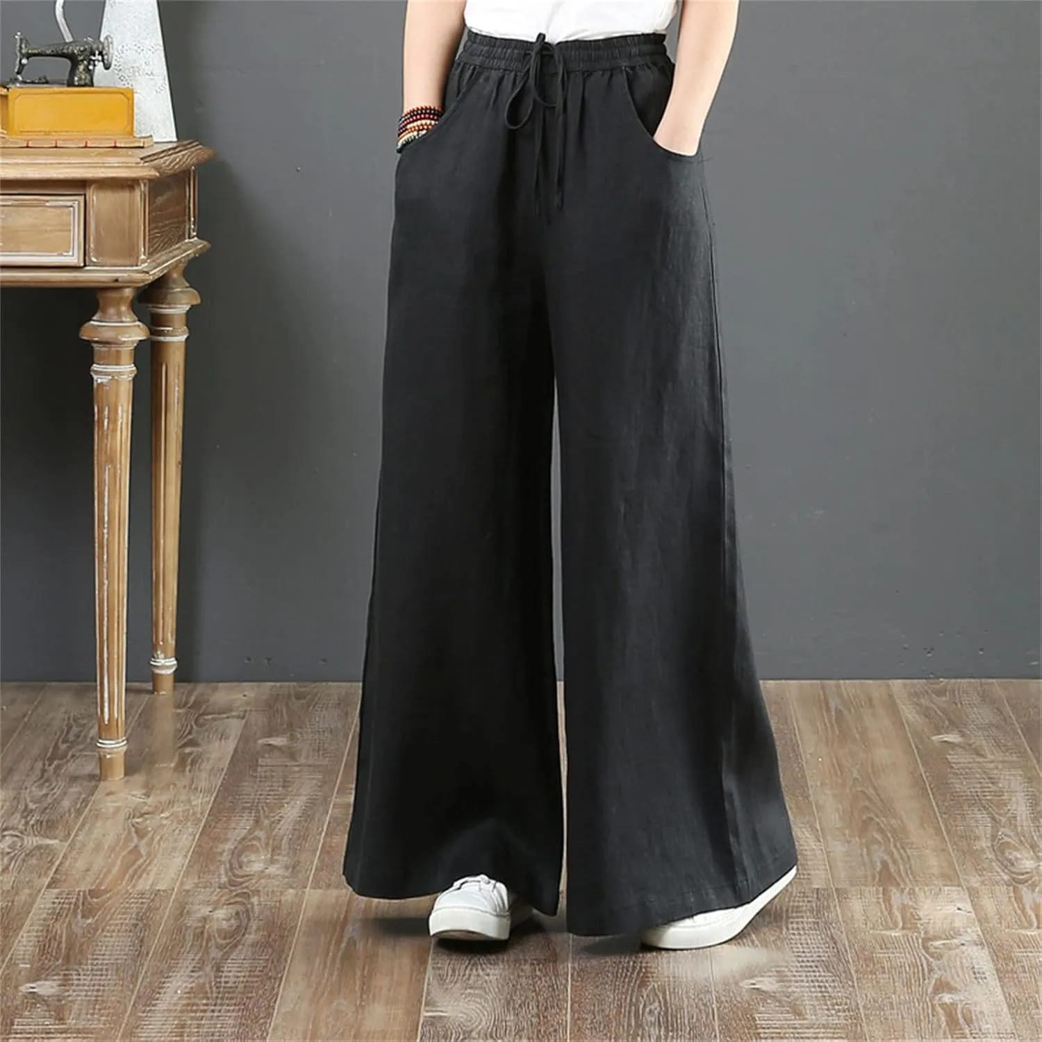 Summer Pants for Women Women's Pants High Waist Solid Pocket Ankle Trousers Pants Women Trendy Dressy