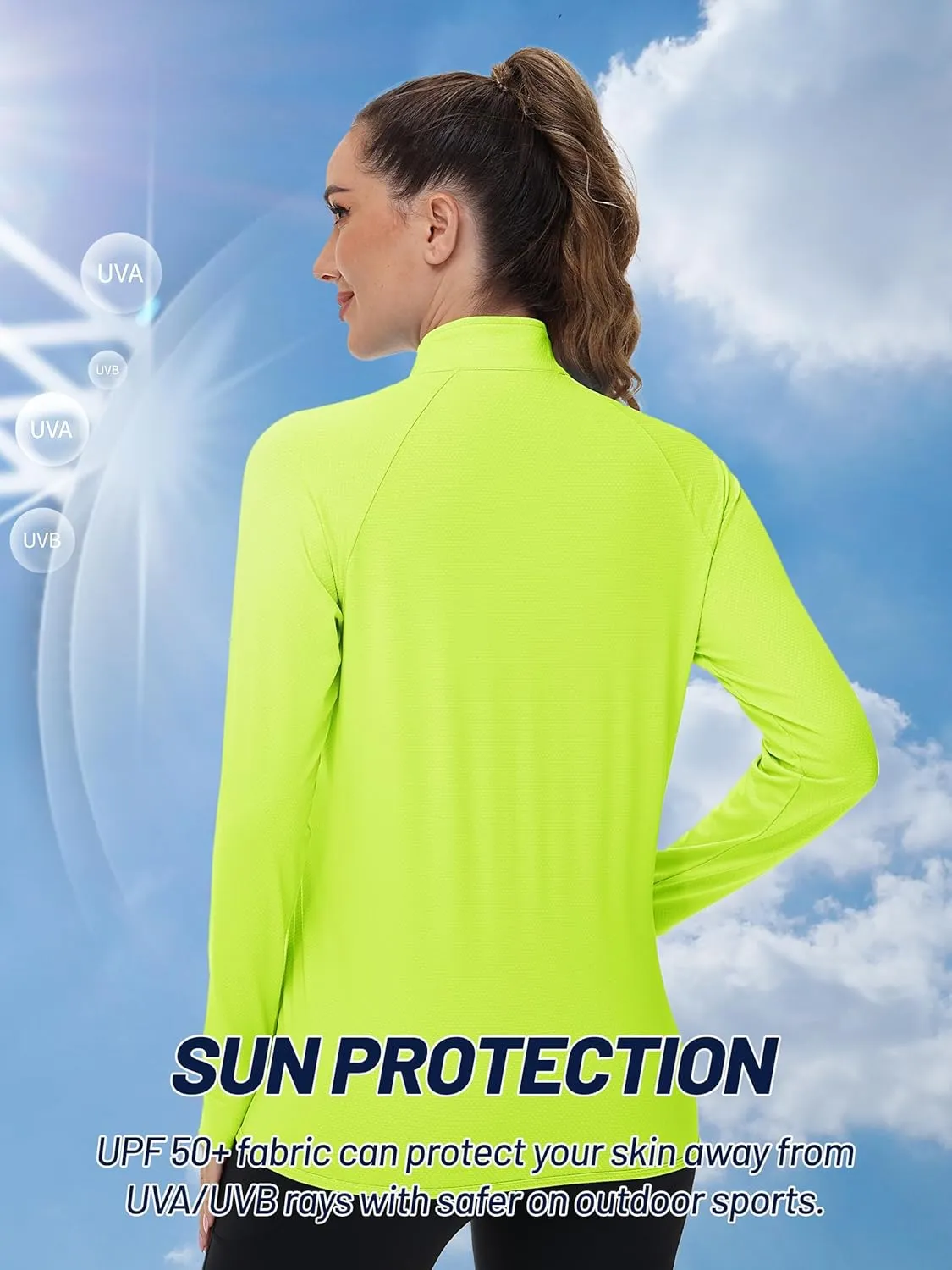 TACVASEN Women's Athletic Jackets Lightweight UV Protection Shirts Full Zip Workout Jacket UPF 50  Long Sleeve Sun Shirt