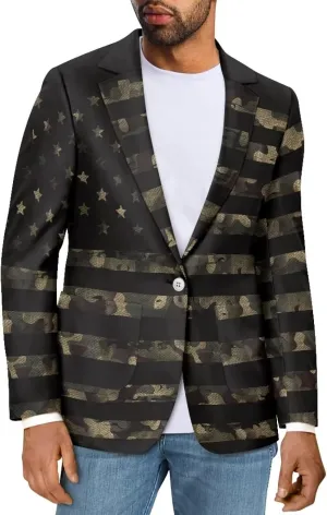 TOADDITDO Men's Casual Sport Coat Lightweight Wedding Blazer One Button Business Suit Jackets for Dinner,Prom,Party