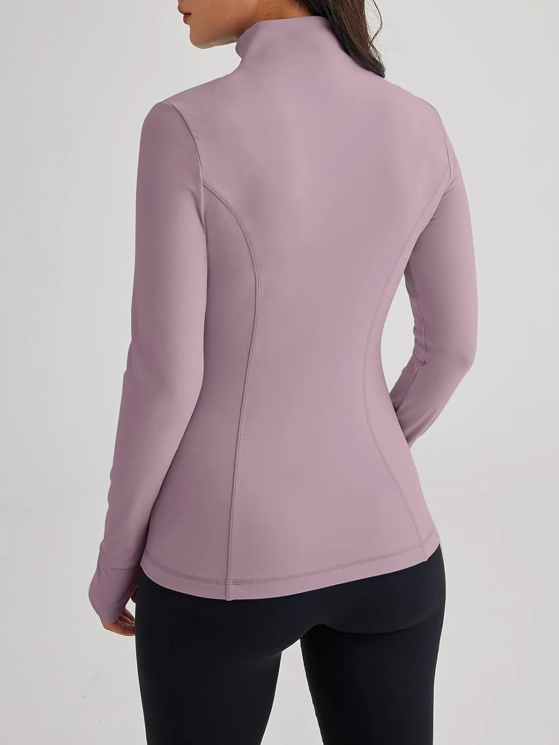 Trendy Queen Womens Lightweight Zip Up Jackets Mock Turtleneck Fall Hoodies Fitted 2024 Athletic Workout Clothes with Pockets