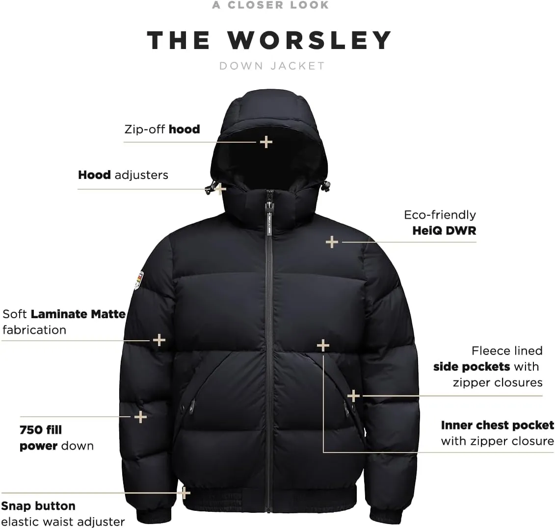 Triple F.A.T. Goose Men's Worsley Puffer Jacket - Mens Winter Jackets - Down Jacket Men - Men's Winter Coats