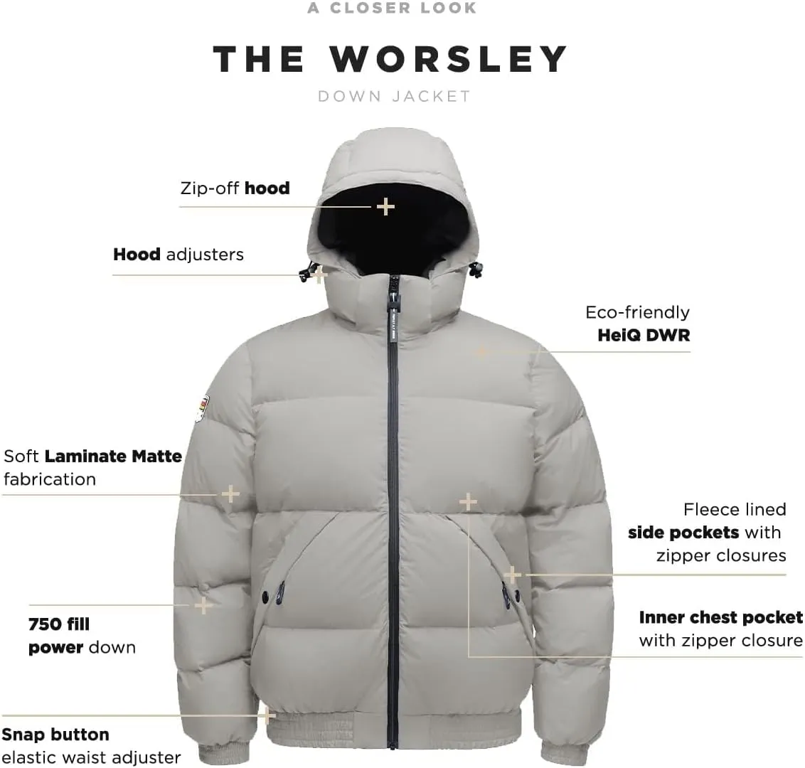 Triple F.A.T. Goose Men's Worsley Puffer Jacket - Mens Winter Jackets - Down Jacket Men - Men's Winter Coats