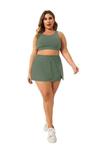 Tummy Control High Waisted Swimsuit Bottoms For Curvy Women-Olive Green