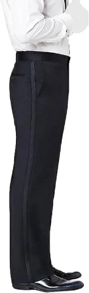 Tuxedo Pants for Men with Satin Side Stripe  Classic Formal Dress Pants Ideal for Weddings, Black Tie Events & Parties
