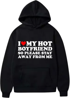 Valentines Day Hoodies For Women Funny Letter Print Oversized Hooded Sweatshirts Casual Valentine Pullover Sweaters