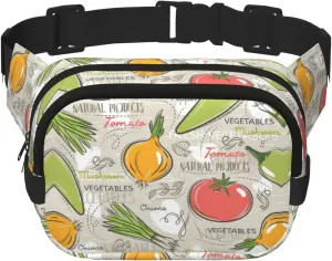 Vegetable Fruit Fanny Pack Belt Bag For Women And Men, Fashionable Waist Pack For Traveling, Hiking