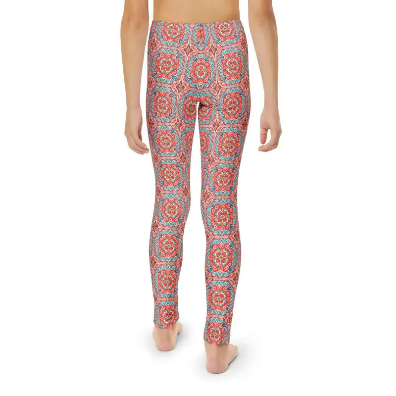 Vibrant Colorful Pattern Length Leggings