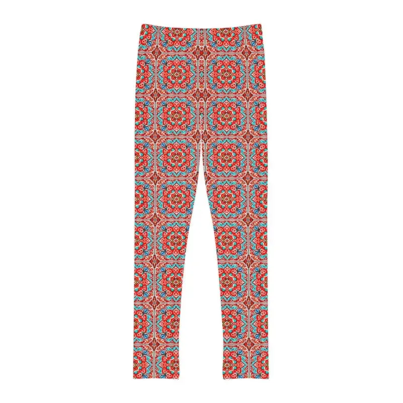 Vibrant Colorful Pattern Length Leggings