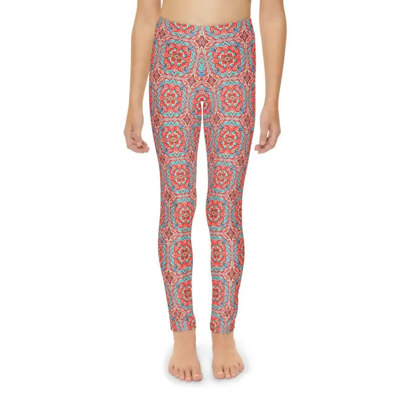 Vibrant Colorful Pattern Length Leggings