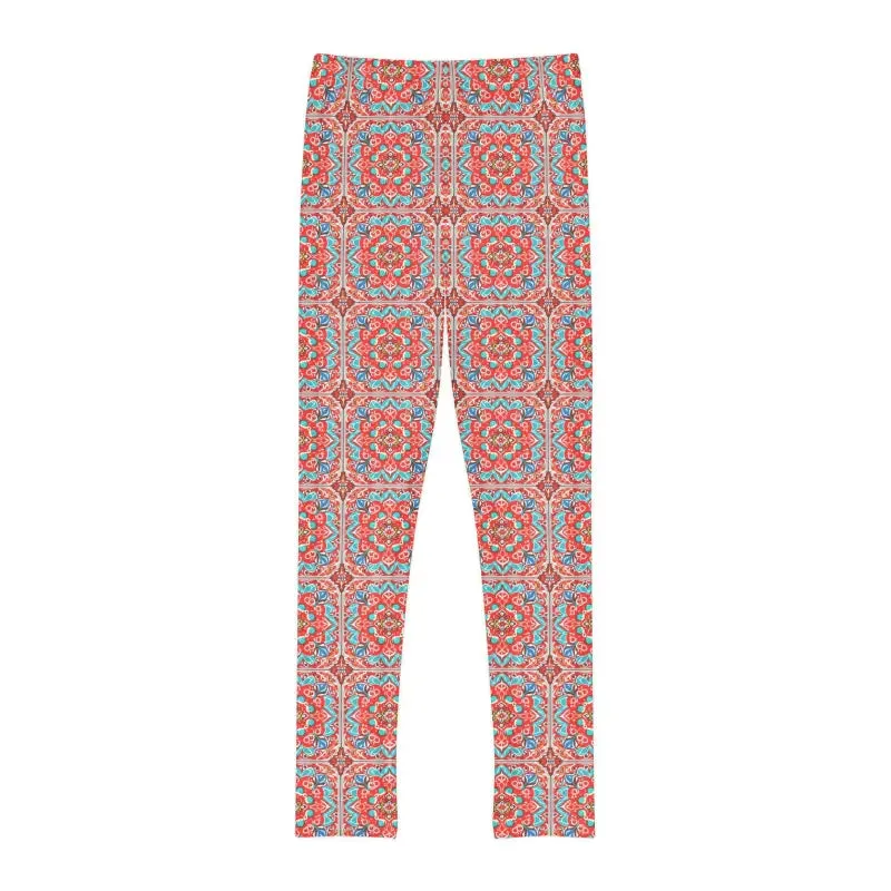 Vibrant Colorful Pattern Length Leggings