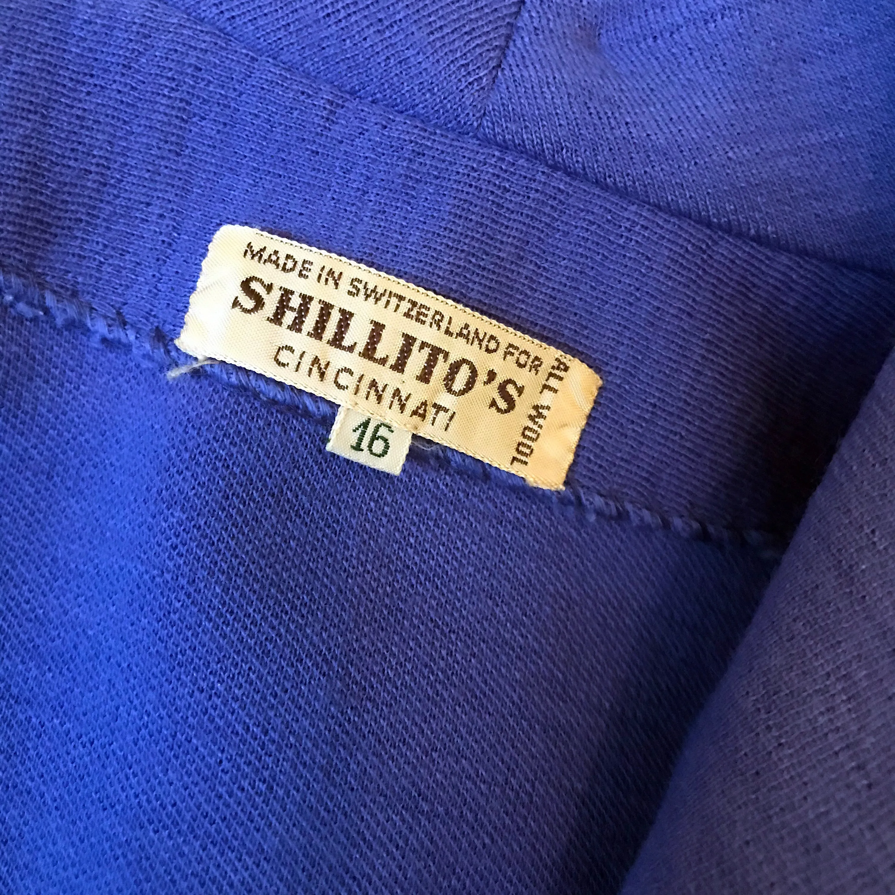 Vintage 1960s Shillito's Periwinkle Blue Skirt Suit