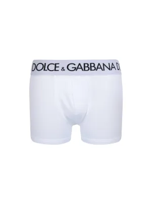 White bi-elastic boxer shorts