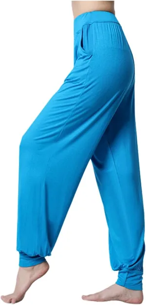 Wide Leg Pants for Women Summer Elastic High Waist Yoga Pants Loose Fit Comfy Casual Lounge Trousers Pockets 2025