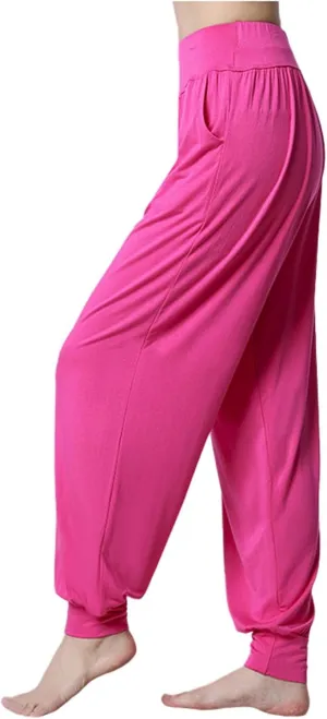 Wide Leg Pants for Women Summer Elastic High Waist Yoga Pants Loose Fit Comfy Casual Lounge Trousers Pockets 2025