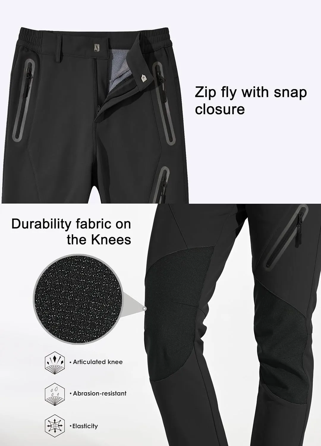 Willit Women's Snow Pants Waterproof Warm Winter Hiking Pants Outdoor Pants Insulated Cold Weather