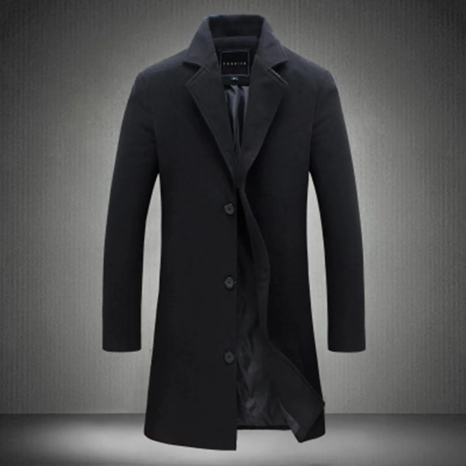 Winter Coats for Men Thick And Warm Notched Collar One Breasted Overcoat Warm Winter Trench Jacket Long Casual Outfits