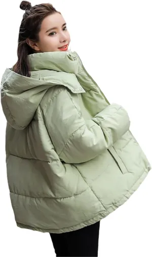 Winter Hooded Down Parka Coat Women Down Cotton Coat Ladies Warm Loose Cotton-Padded Coats Female Short Overcoat