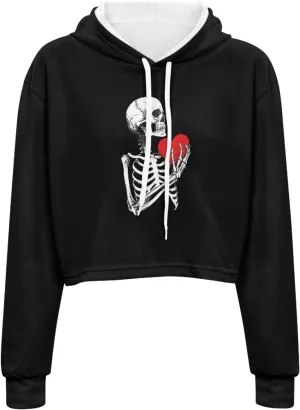 Winter Oversized Hoodies Spring Fall Crop Top Sweaters for Women Lightweight Graphic Sweatshirt with Hood Size S-5XL