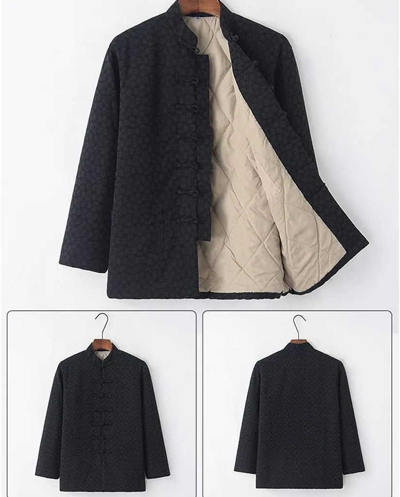 Winter Thick Tang Suit Jackets Cotton Padded Coats Men Warm Tai Chi Uniform Chinese Kung Fu Clothing Shirt
