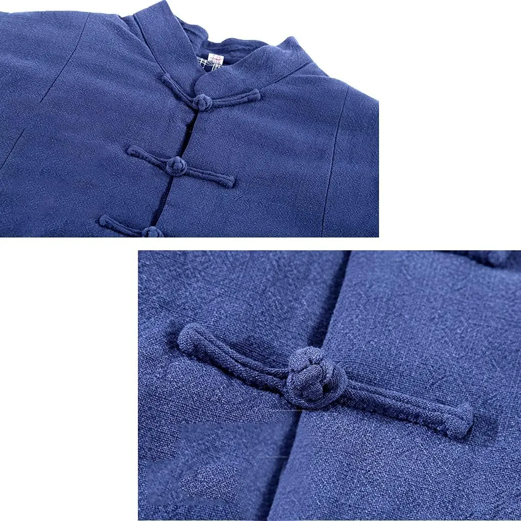 Winter Thick Tang Suit Jackets Cotton Padded Coats Men Warm Tai Chi Uniform Chinese Kung Fu Clothing Shirt