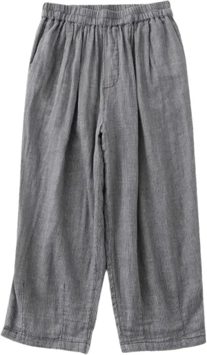 Women Casual Loose Stripe Office Harem Pants Summer Vintage Wide Leg Pants Trousers