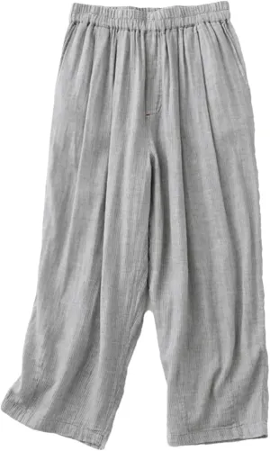 Women Casual Loose Stripe Office Harem Pants Summer Vintage Wide Leg Pants Trousers