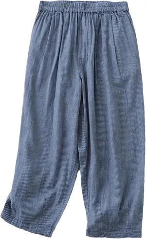 Women Casual Loose Stripe Office Harem Pants Summer Vintage Wide Leg Pants Trousers