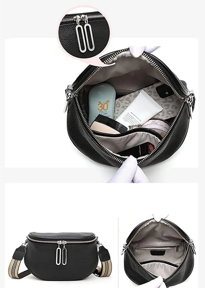 Women Fashion Crossbody Bags Skin-Friendly Saddle Bag Breathable Leisure Chest Bag