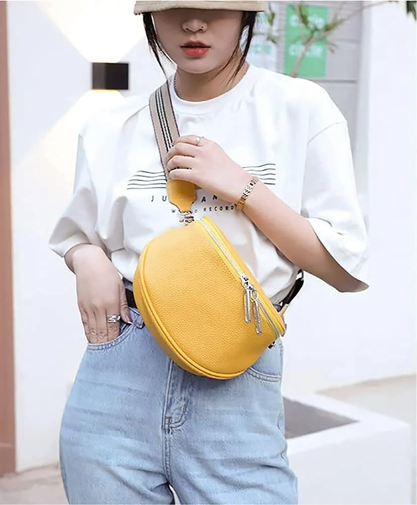 Women Fashion Crossbody Bags Skin-Friendly Saddle Bag Breathable Leisure Chest Bag