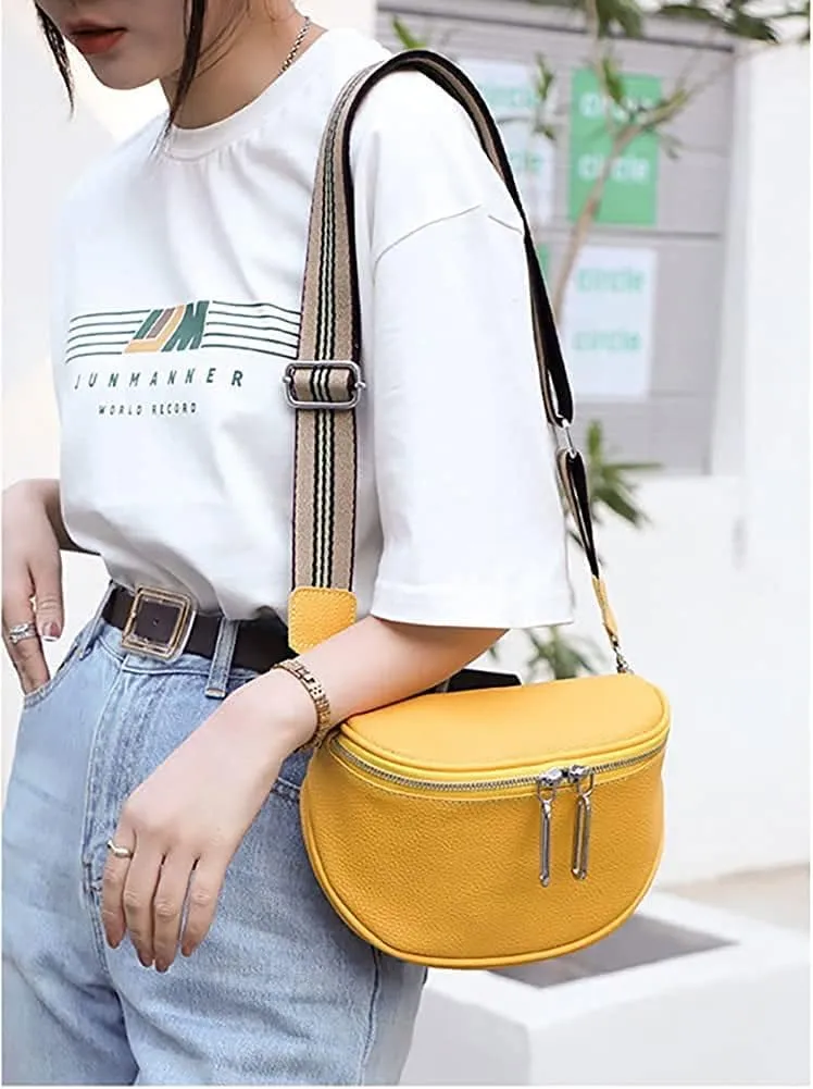 Women Fashion Crossbody Bags Skin-Friendly Saddle Bag Breathable Leisure Chest Bag