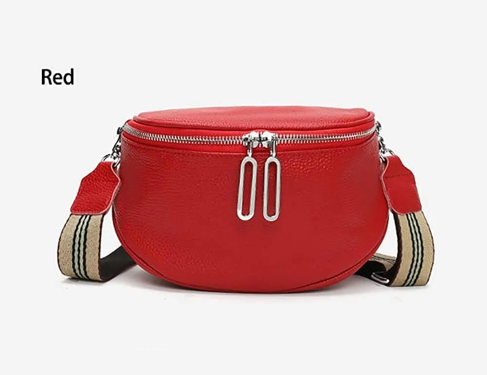 Women Fashion Crossbody Bags Skin-Friendly Saddle Bag Breathable Leisure Chest Bag