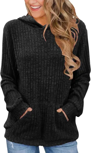 Women Oversized Hoodies Long Sleeve Pullover Sweater With Pockets Lightweight Tunic Tops 2024 Fall Winter Outfits