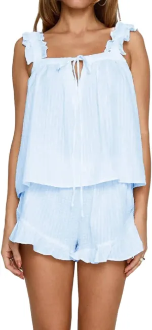 Women Striped Pajama Set 2 Piece Summer Sleeveless Camisole Top and Shorts Set Cozy Lounge Sets