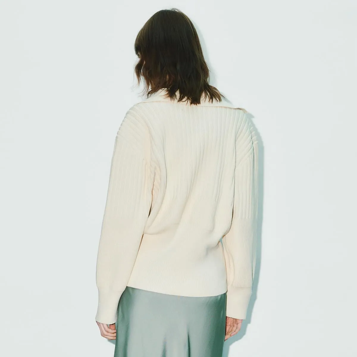 Women's Cardigan V-Neck Lapel Long Sleeve Knitted Cropped Casual Sweater with Metal Button 2025