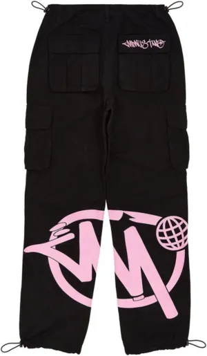 Womens Cargo Pants Y2K High Waist Baggy Overalls Jeans New Hip Hop Rock Minus Two Loose Joggers Trousers Streetwear