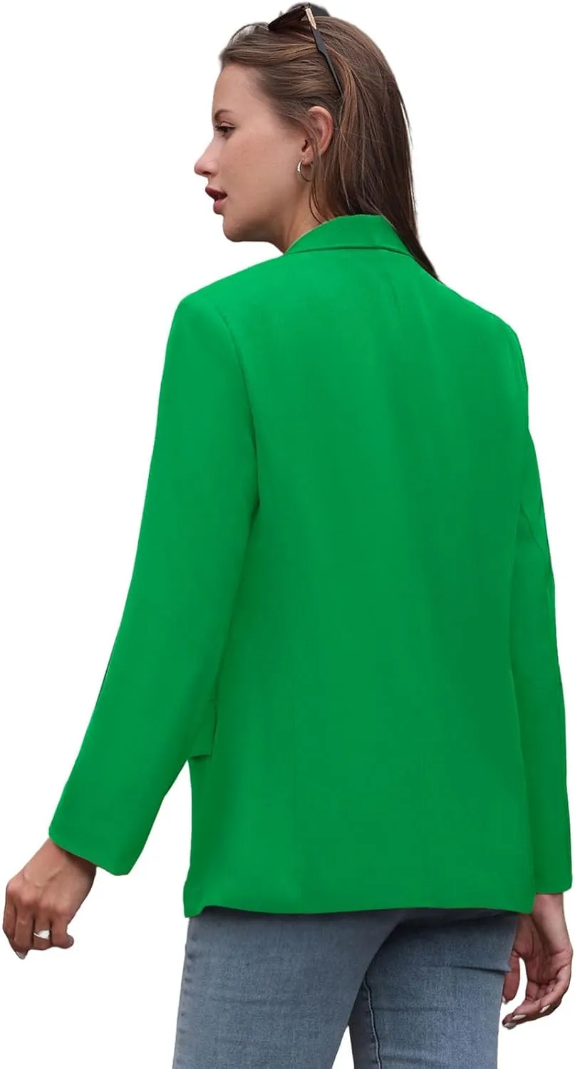 Womens Casual Blazers Open Front Long Sleeve Fashion Suit Jacket Work Office Suit 2025 Spring Fall Trendy