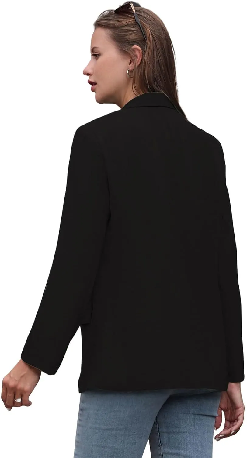 Womens Casual Blazers Open Front Long Sleeve Fashion Suit Jacket Work Office Suit 2025 Spring Fall Trendy