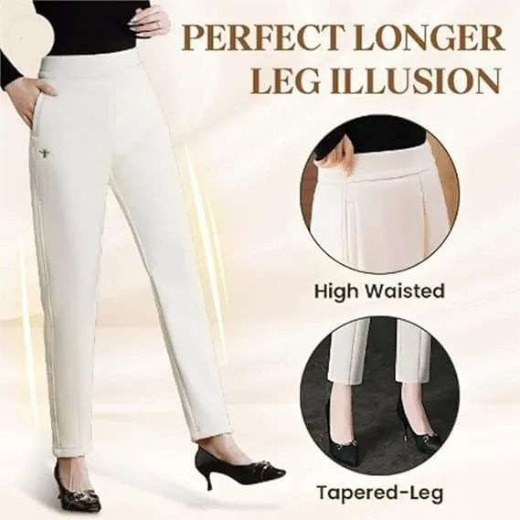 Women's Casual High Waist Modern Fit Pants, Elastic Women's Casual Sports Pants Harem Pants