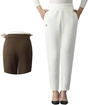 Women's Casual High Waist Modern Fit Pants, Elastic Women's Casual Sports Pants Harem Pants