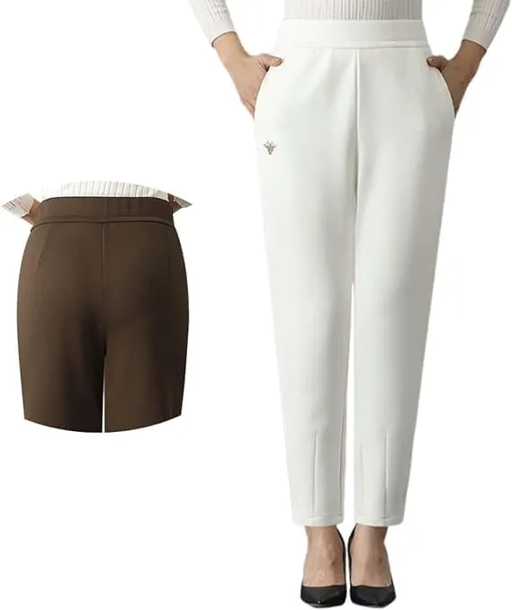 Women's Casual High Waist Modern Fit Pants, Elastic Women's Casual Sports Pants Harem Pants