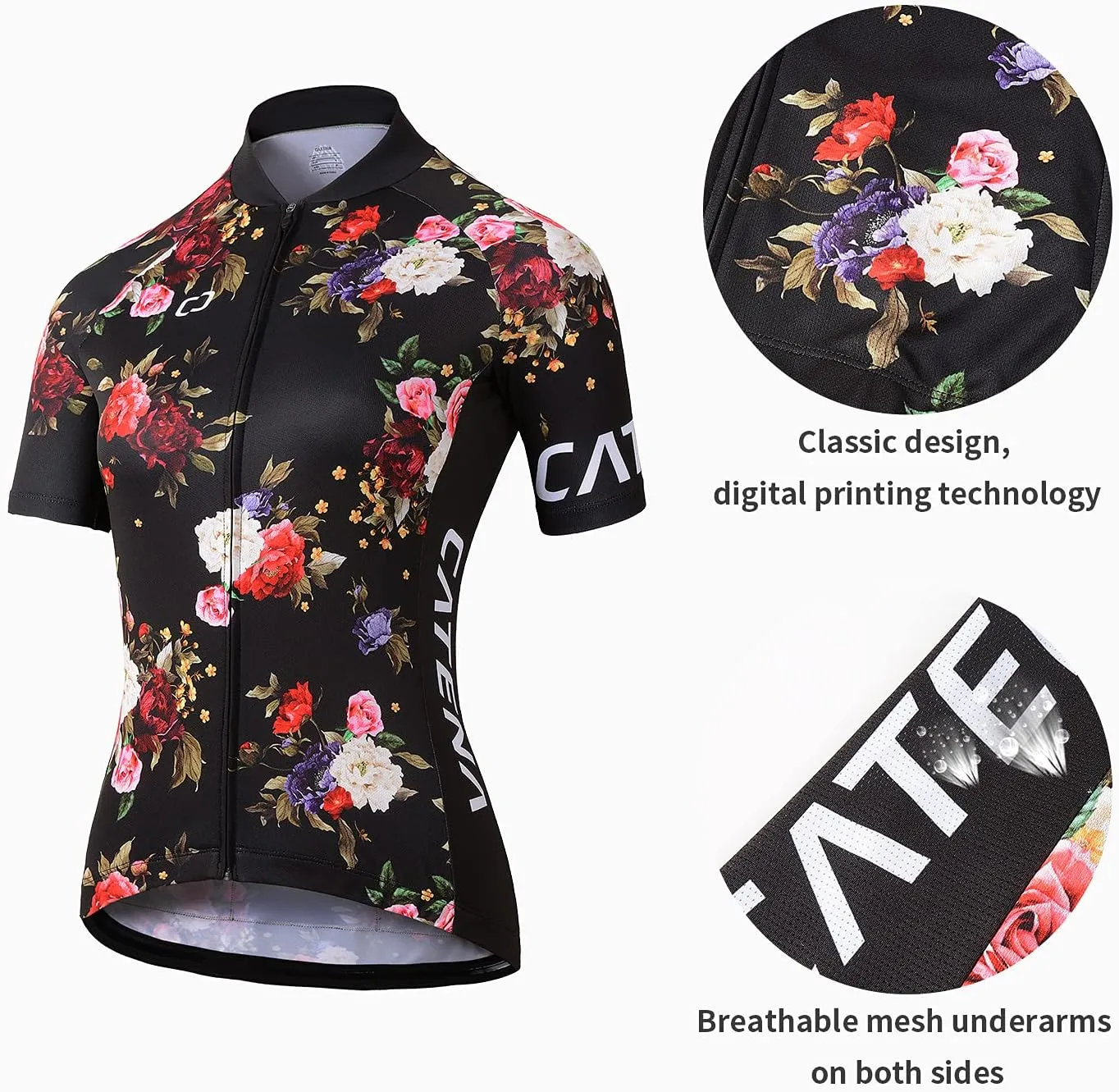 Women's Cycling Short Sleeve Breathable Jersey Bike Shirt Bicycle Tights Clothing
