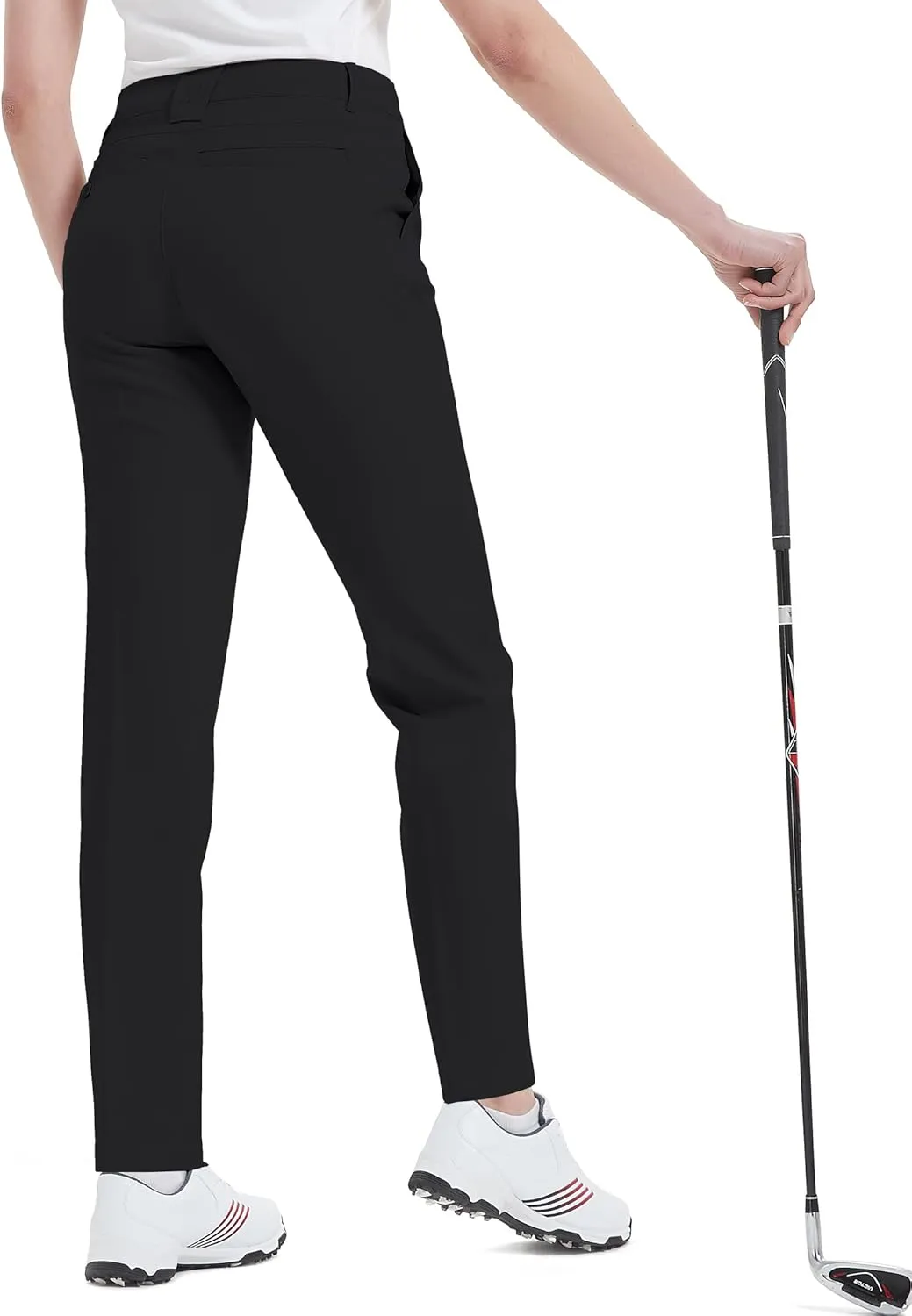 Women's Golf Pants Stretch Straight Lightweight Breathable Twill Work Chino Ladies Pants