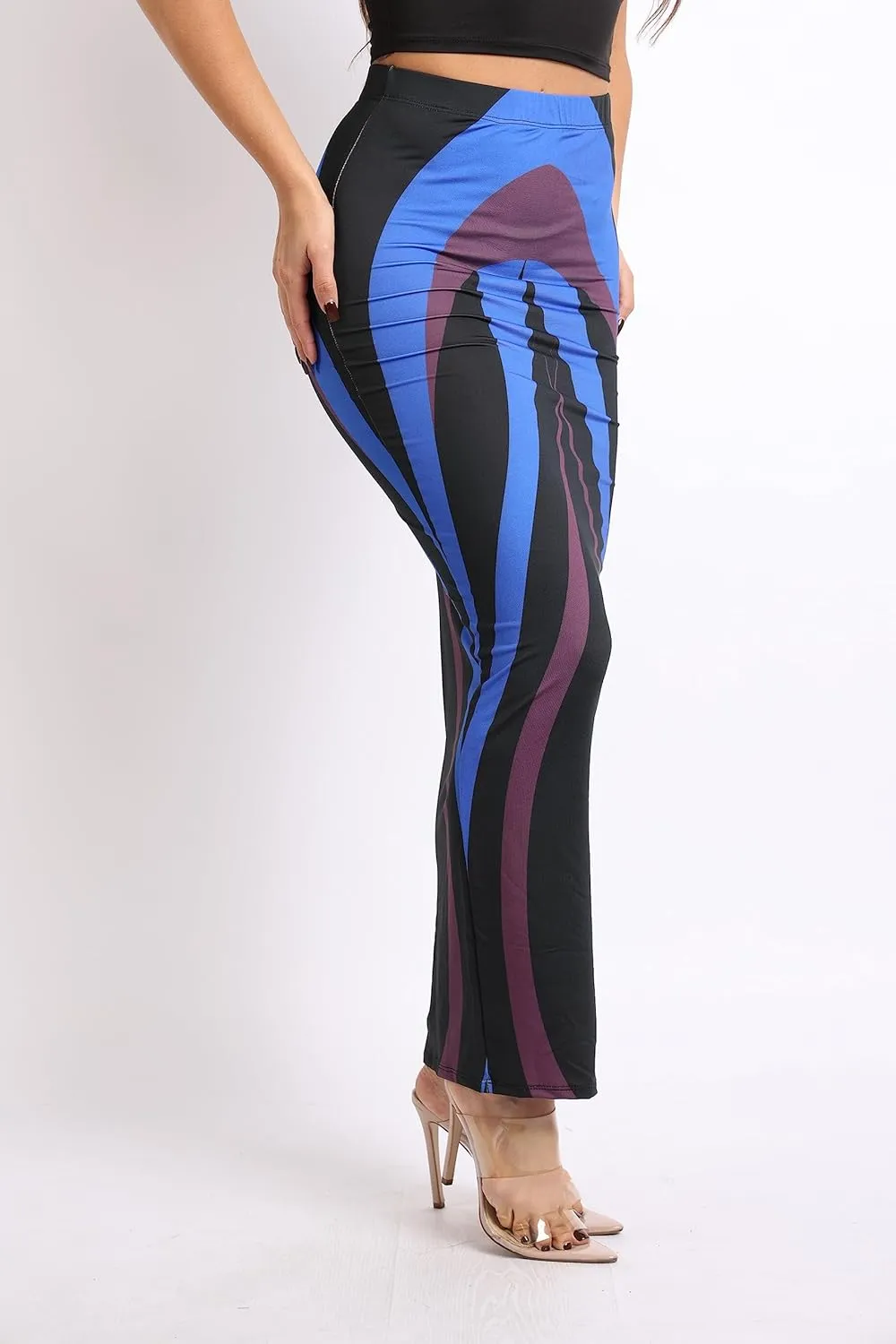 Women's High Waist Maxi Bodycon Pencil Skirt Stretchy Fabric for Comfort and Style