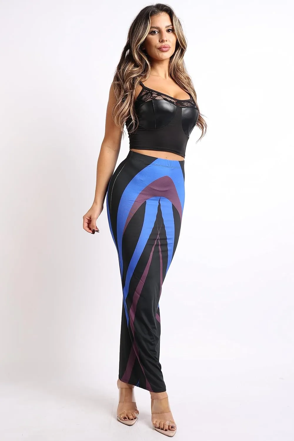 Women's High Waist Maxi Bodycon Pencil Skirt Stretchy Fabric for Comfort and Style
