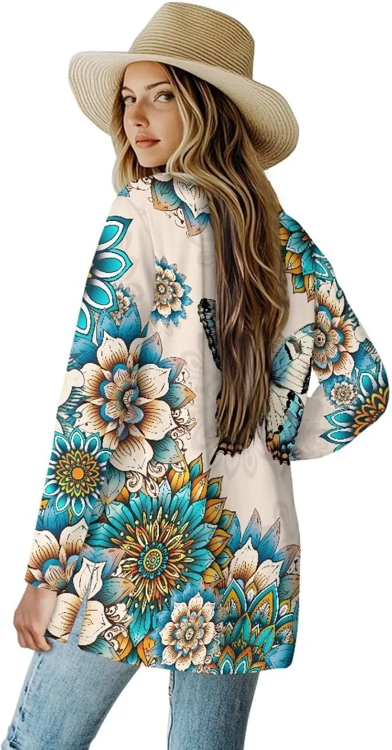 Women's Lightweight Cardigans with Pockets Trendy Long Sleeve Open Front Cardigan Casual Tops Jackets Fall Oufits S-2XL